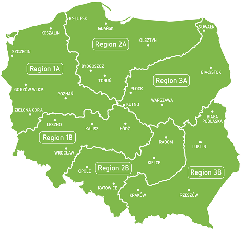 Mapa Przedstawiciele Regionalni